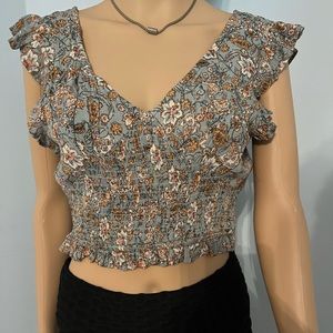 PATRONS Of PEACE CROP BLOUSE NWT